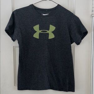 Under Armour Charcoal Tee with Olive Logo